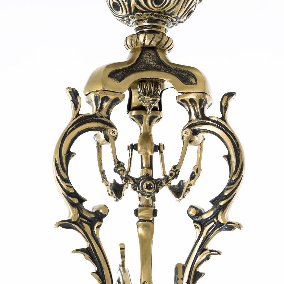 نجفة نيرين، 8 لمبات، نحاس، 80×80 سم - برونز ايطالي