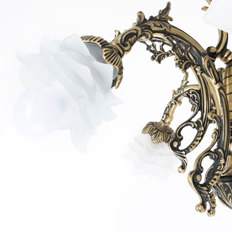 نجفة نيرين، 8 لمبات، نحاس، 80×80 سم - برونز ايطالي