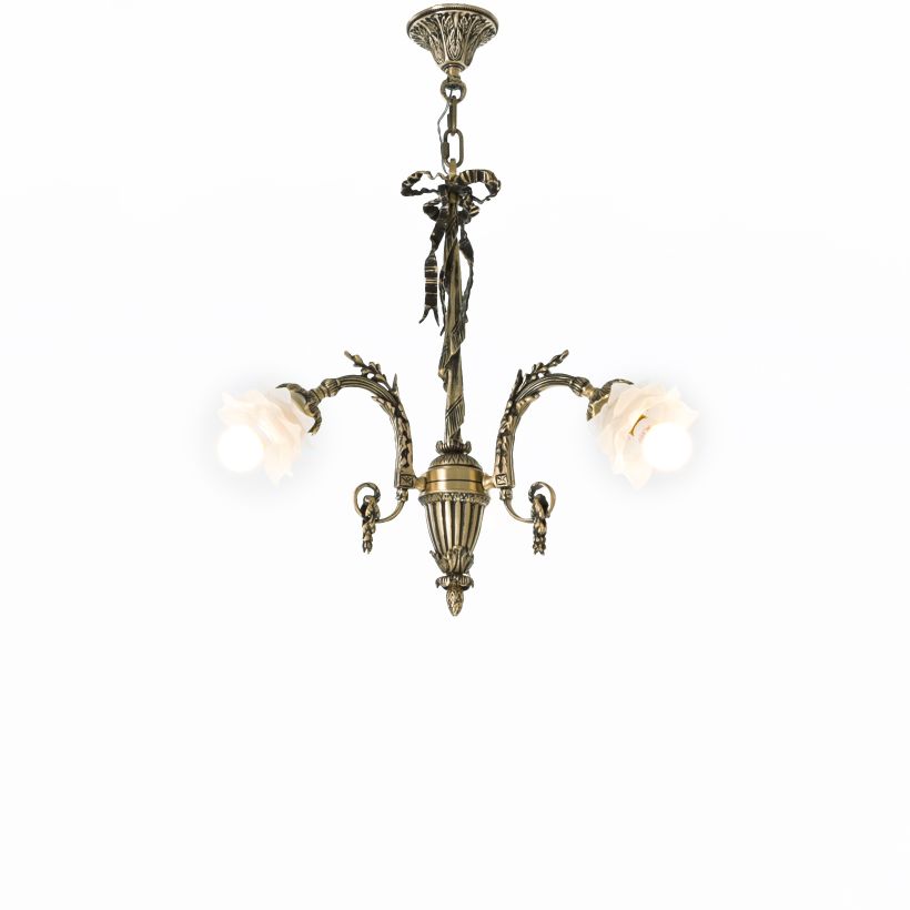 Neirin Chandelier, 3 Lights, Copper, 47×67cm - Italian Bronze