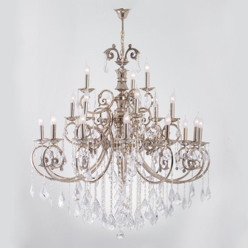 نجفة نانسي سوليتير ذهبية اللون، 21 مصباحاً