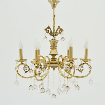 نجفة نانسي الذهبية بستة لمبة، من تصميم كانديل، مصر