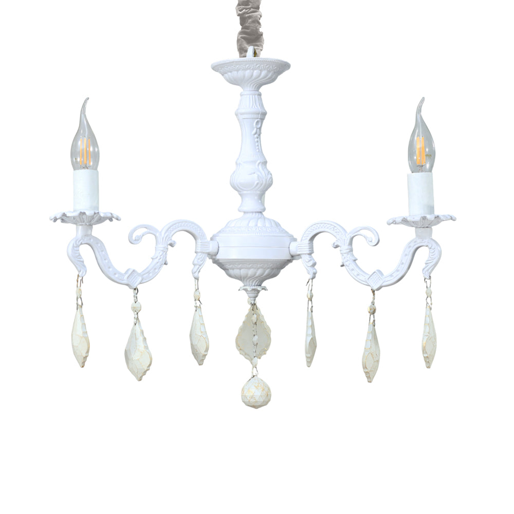 S Chandelier, 3 Lights, Aluminum, 55×49cm - Whitey