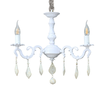 S Chandelier, 3 Lights, Aluminum, 55×49cm - Whitey