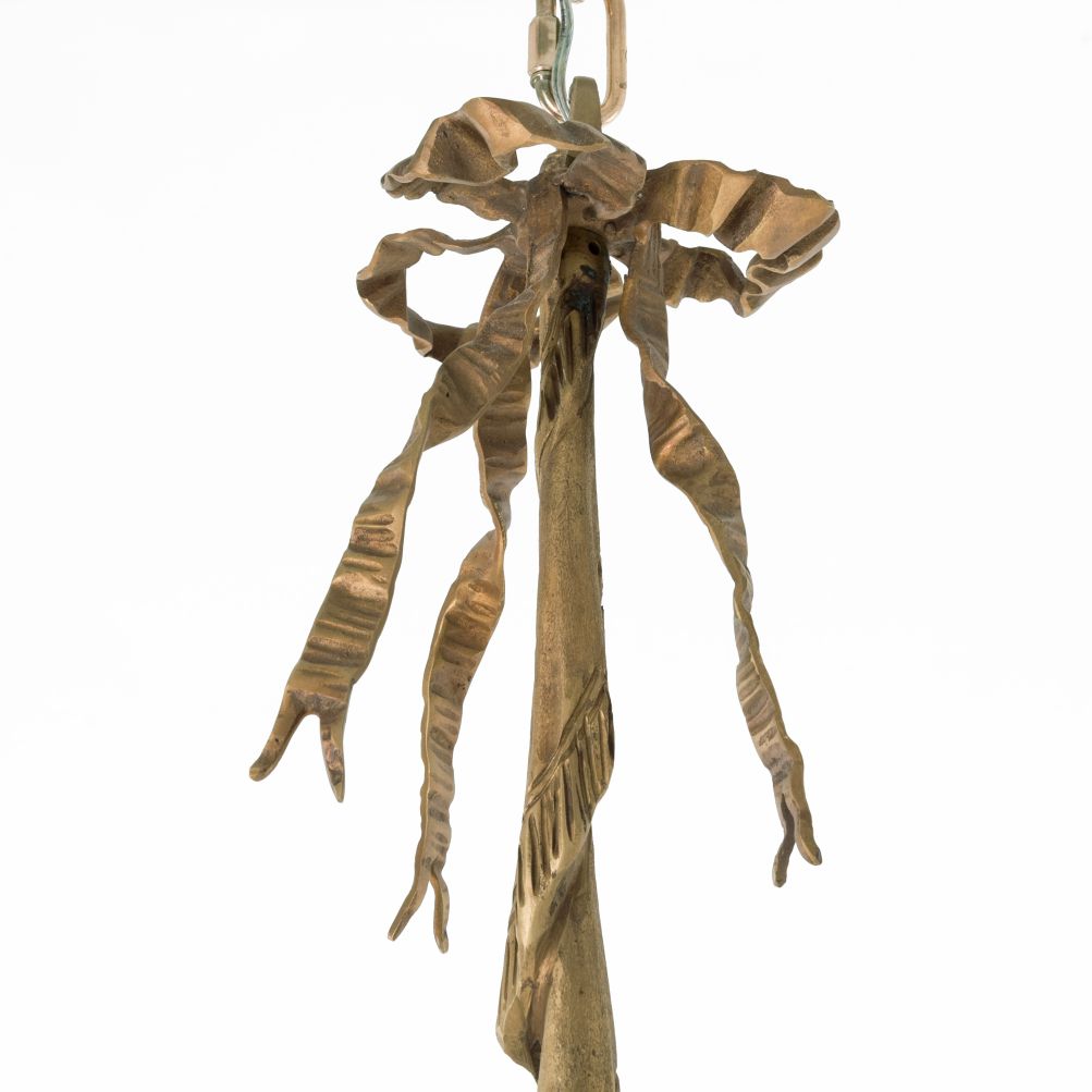 Neirin Chandelier, 3 Lights, Copper, 55×80cm, Antique