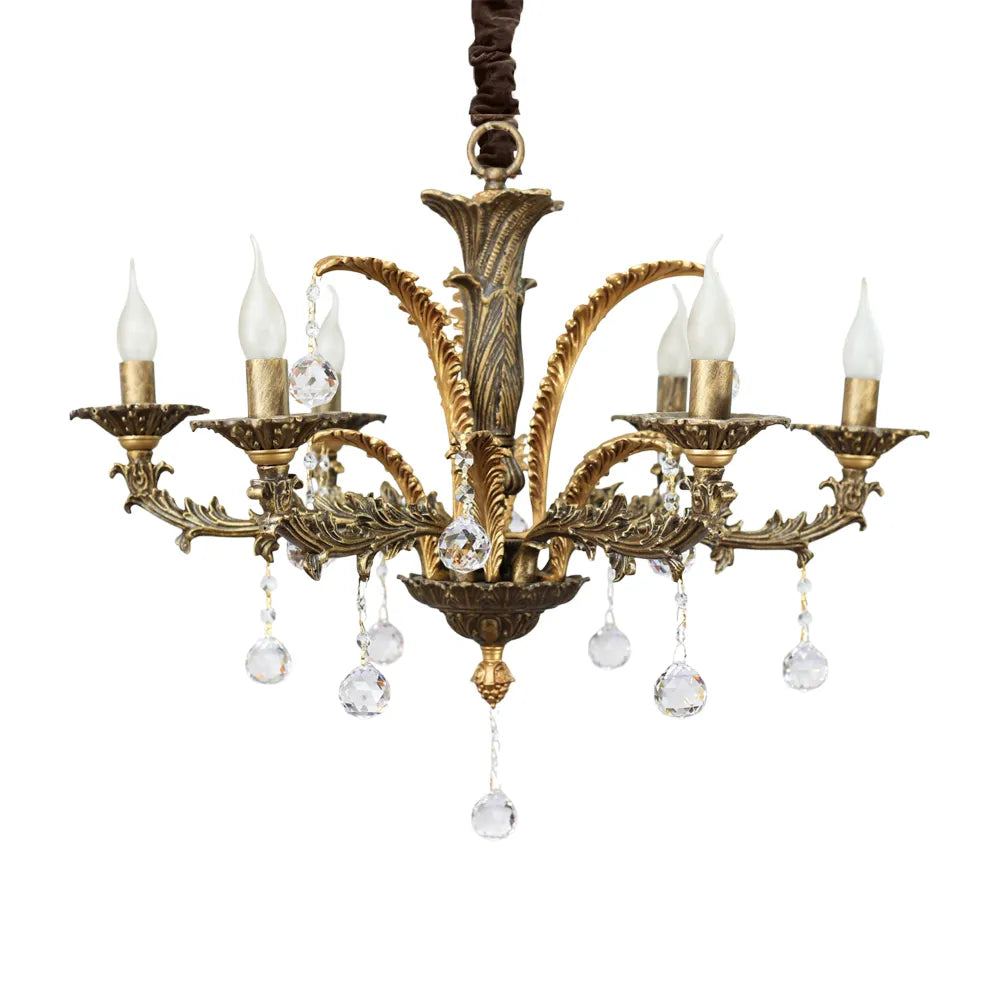 نجفة ملكية بستة لمبة، لون عنابي* ذهبي