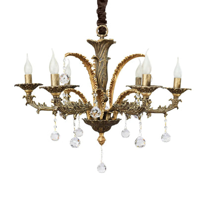 نجفة ملكية بستة لمبة، لون عنابي* ذهبي