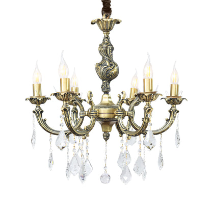 Palgrave Chandelier, 6 Lights, Copper, 70×62cm - Italian Bronze