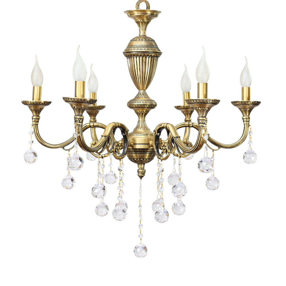 Chandelier, 6 Lights, Copper, 75×66cm - Bronze