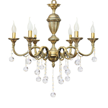 Chandelier, 6 Lights, Copper, 75×66cm - Bronze