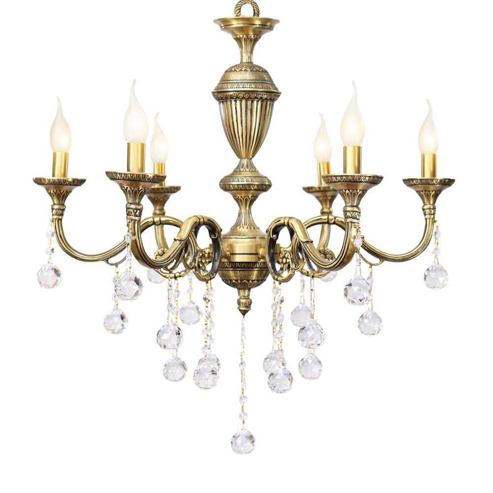 Chandelier, 6 Lights, Copper, 75×66cm - Bronze