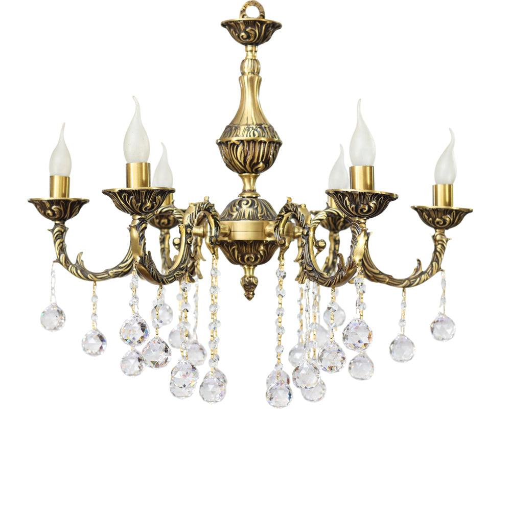 Chandelier, 6 Lights, Copper, 65×68cm - Bronze