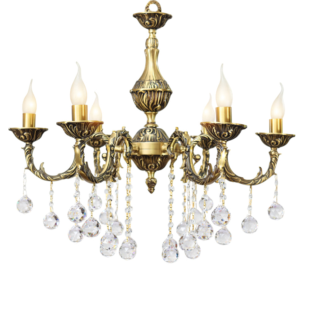 Chandelier, 6 Lights, Copper, 65×68cm - Bronze