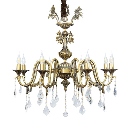 National Chandelier, 6 Lights, Copper, 75×80cm - Italian Bronze
