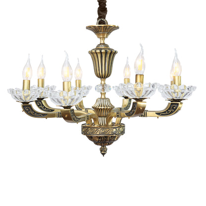 Amsterdam Chandelier, 8 Lights, Copper, 74×68cm - Italian Bronze