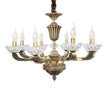 Amsterdam Chandelier, 8 Lights, Copper, 74×68cm - Italian Bronze