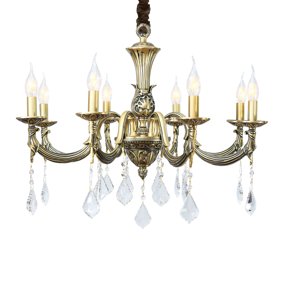 Curtain Chandelier, 8 Lights, Copper, 74×71cm - Italian Bronze