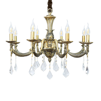 Curtain Chandelier, 8 Lights, Copper, 74×71cm - Italian Bronze