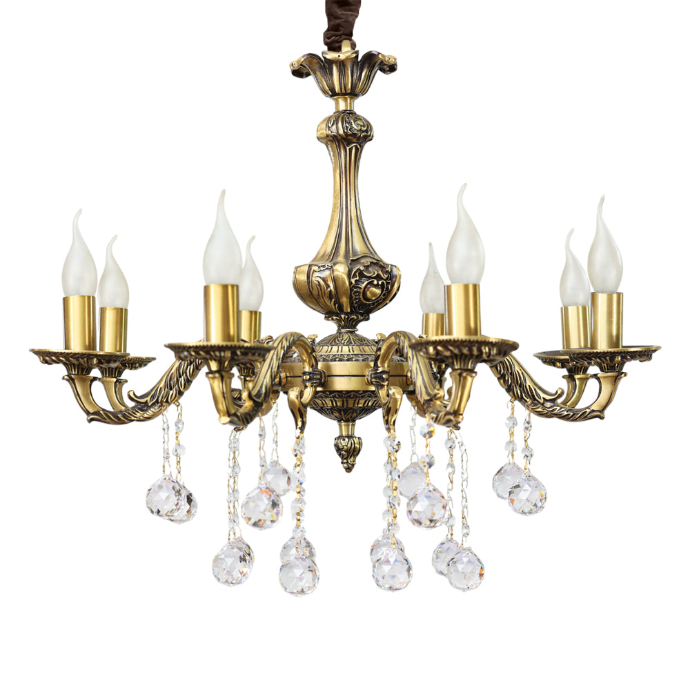 Lotus Chandelier, 8 Lights, Copper, 70×66cm - Bronze