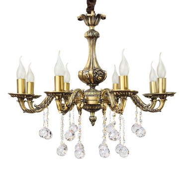 Lotus Chandelier, 8 Lights, Copper, 70×66cm - Bronze