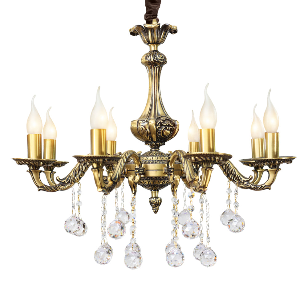 Lotus Chandelier, 8 Lights, Copper, 70×66cm - Bronze