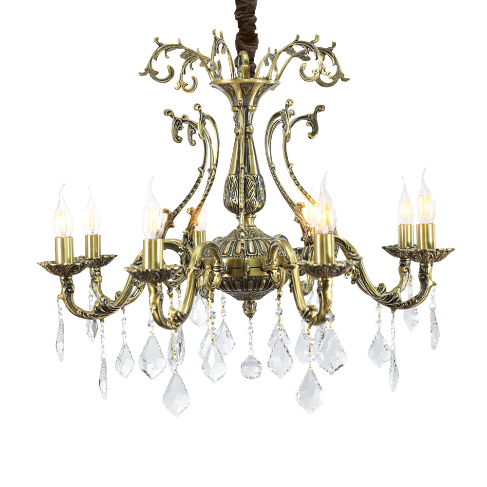 Manchester Chandelier, 8 Lights, Copper, 74×80cm - Italian Bronze