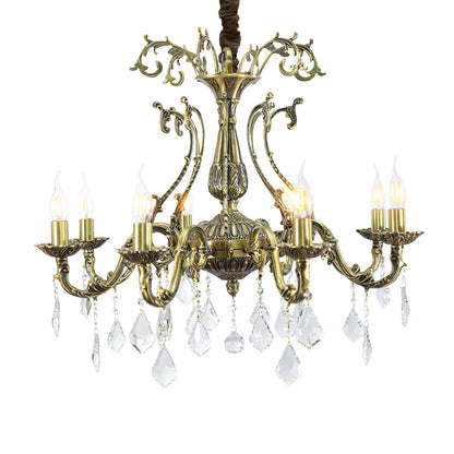 Manchester Chandelier, 8 Lights, Copper, 74×80cm - Italian Bronze