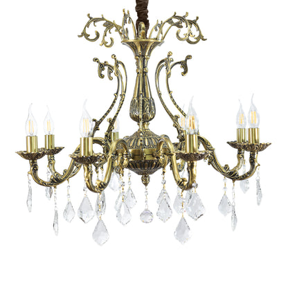 Manchester Chandelier, 8 Lights, Copper, 74×80cm - Italian Bronze