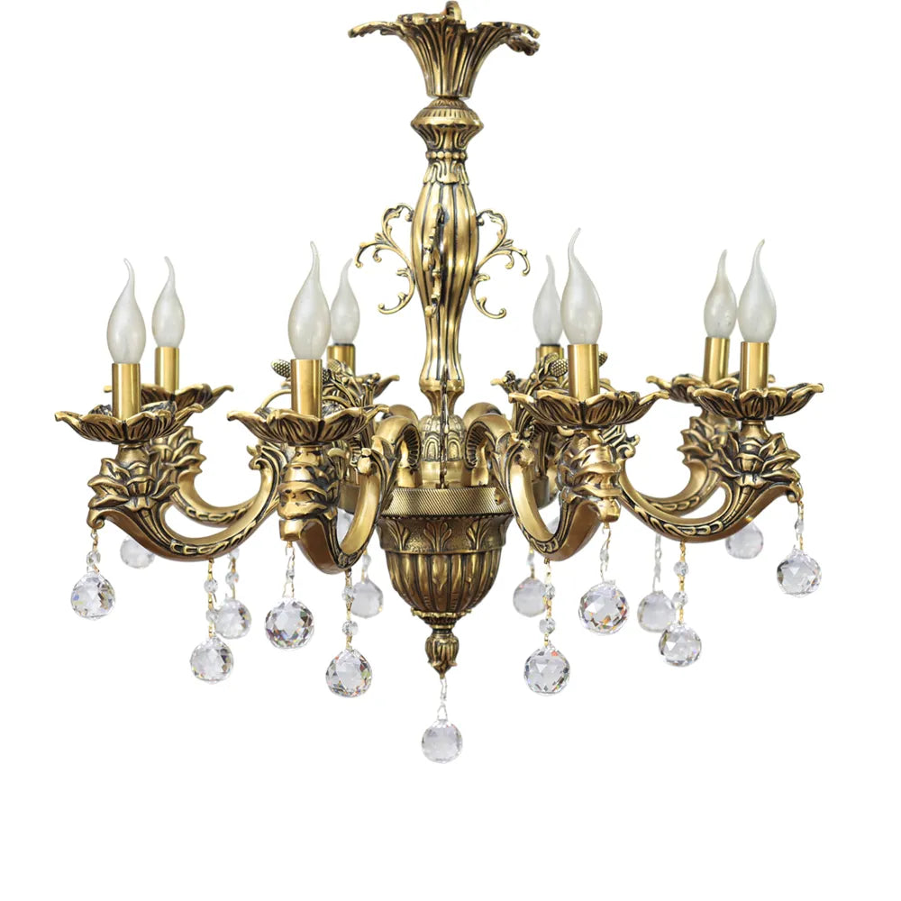 Brazilian Chandelier, 8 Lights, Copper, 74×80cm - Bronze