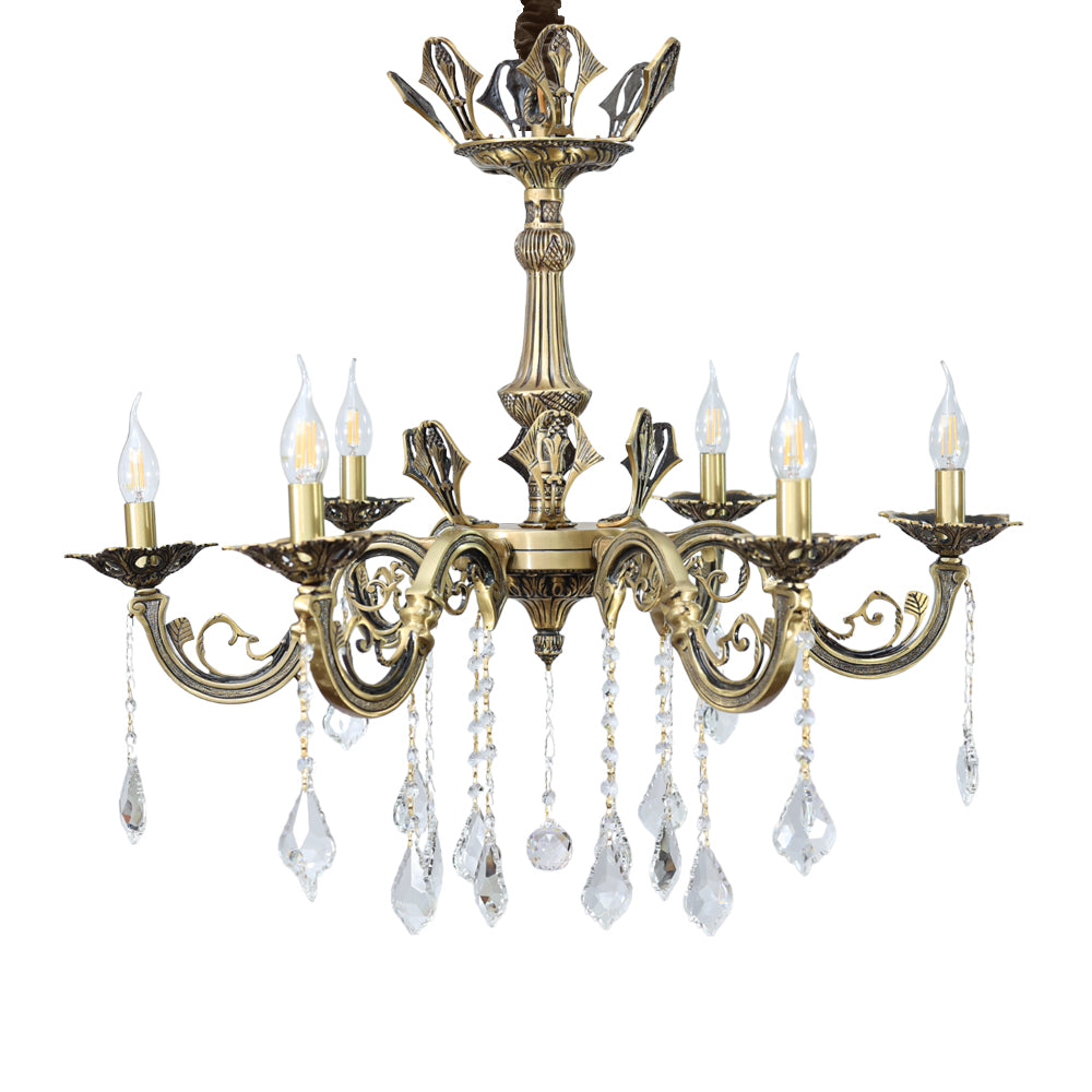 Tree curtain Chandelier, 8 Lights, Copper, 90×84cm - Italian Bronze