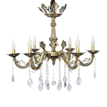 Tree curtain Chandelier, 8 Lights, Copper, 90×84cm - Italian Bronze