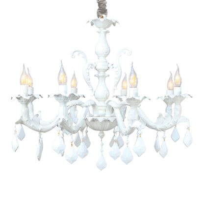 Soli Chandelier, 8 Lights, Aluminum, 80×78cm - Whitey