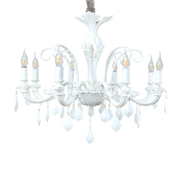 Belgrade Chandelier, 8 Lights, Aluminum, 70×77cm - Whitey