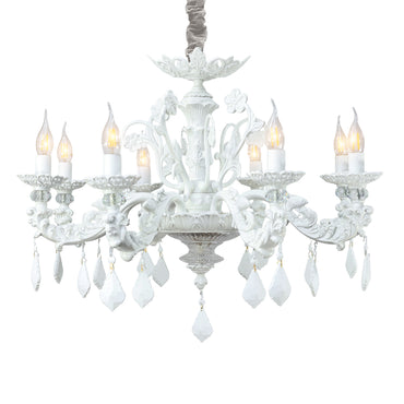 Chad Chandelier, 8 Lights, Aluminum, 75×77cm - Whitey