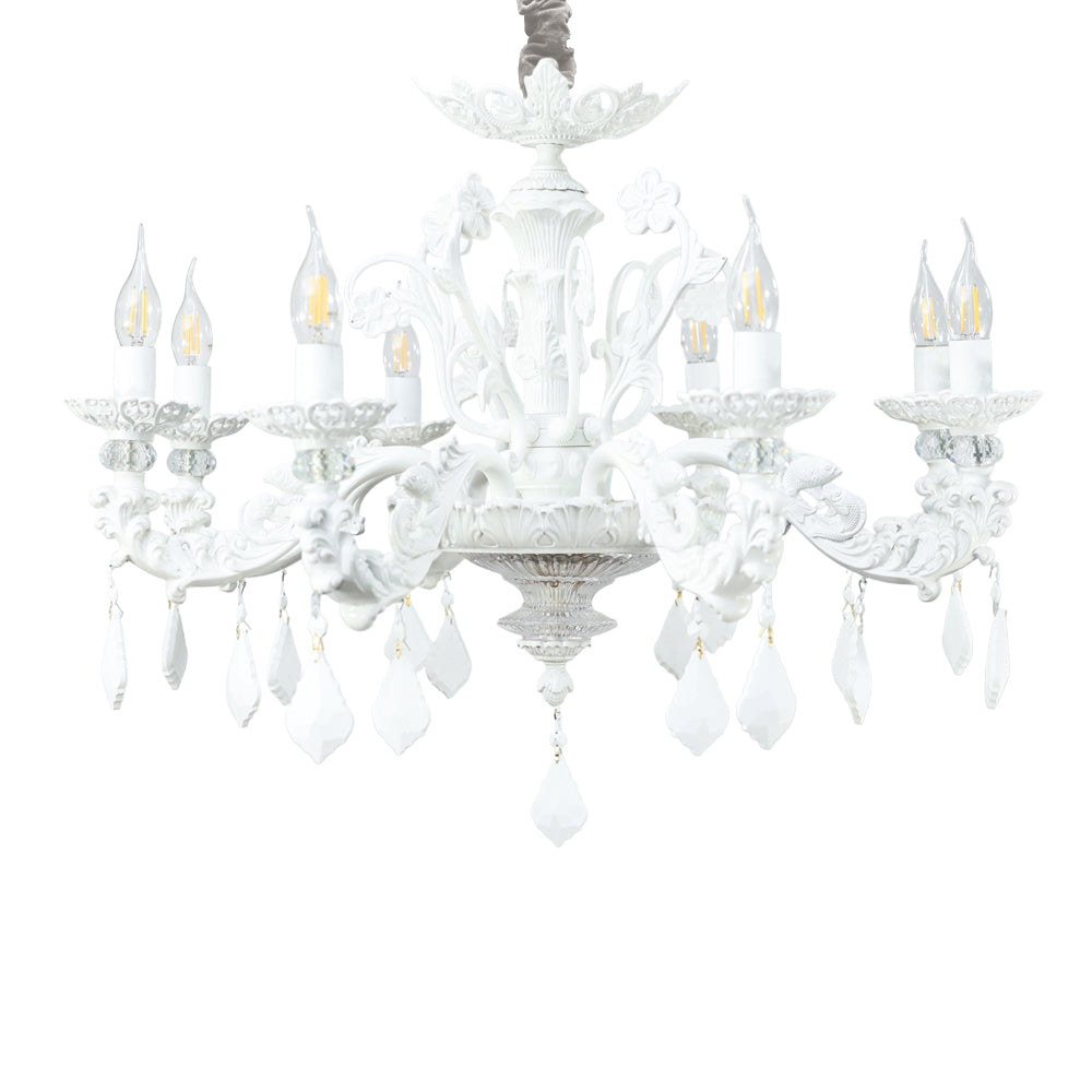 Chad Chandelier, 8 Lights, Aluminum, 75×77cm - Whitey