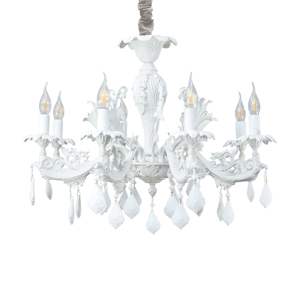 Allison Chandelier, 8 Lights, Aluminum, 75×75cm - Whitey