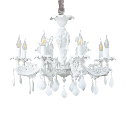 Allison Chandelier, 8 Lights, Aluminum, 75×75cm - Whitey