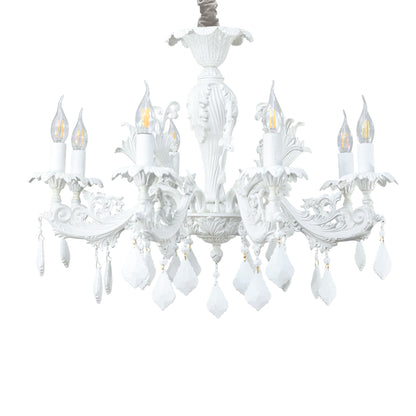 Allison Chandelier, 8 Lights, Aluminum, 75×75cm - Whitey