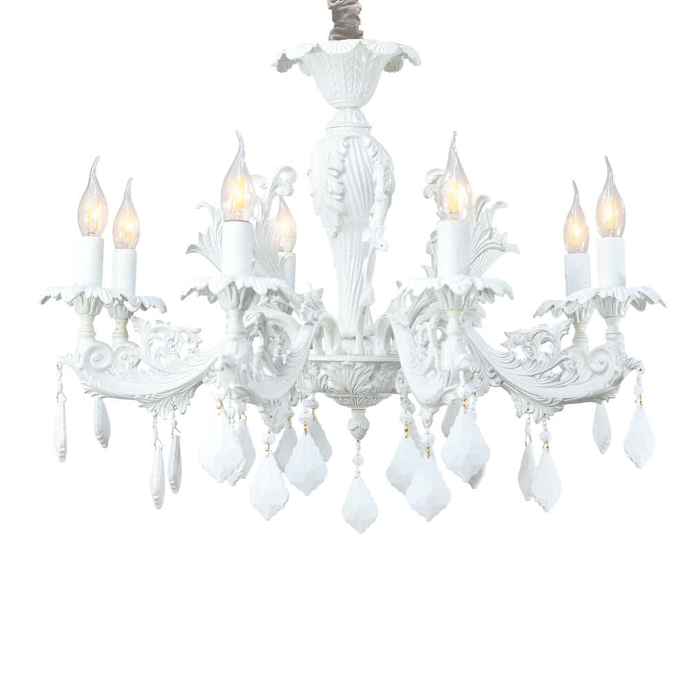 Allison Chandelier, 8 Lights, Aluminum, 75×75cm - Whitey