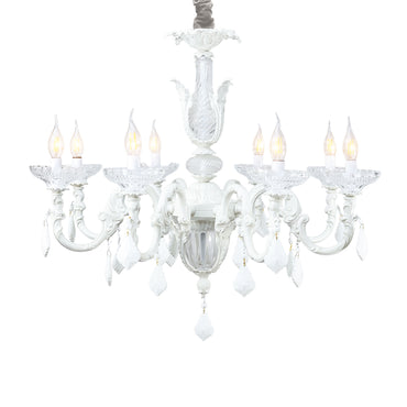 Amazon Chandelier, 8 Lights, Aluminum, 80×82cm - Whitey