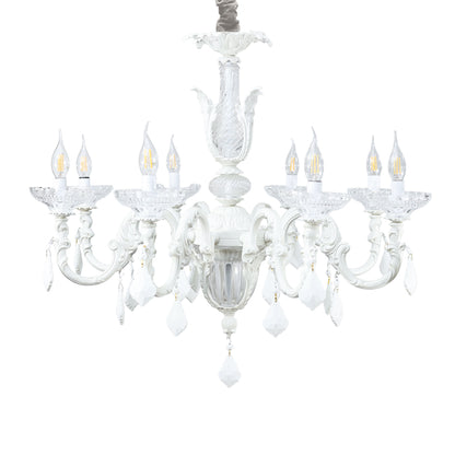 Amazon Chandelier, 8 Lights, Aluminum, 80×82cm - Whitey