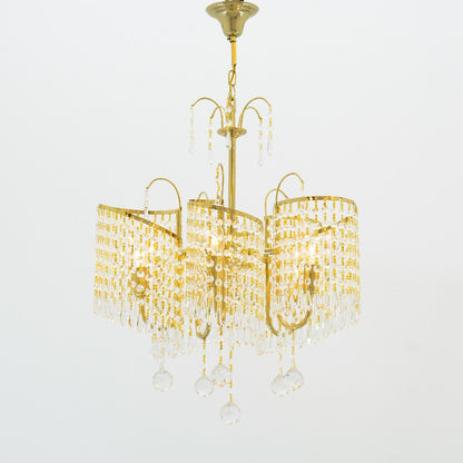 Makinzi Chandelier, 5 Lights, Metal, 50×85cm - Solitaire Gold