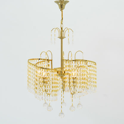 Makinzi Chandelier, 5 Lights, Metal, 50×85cm - Solitaire Gold