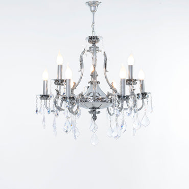 Marina Chandelier, 9 Lights, Metal, 67×90cm - Chrome