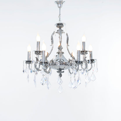 Marina Chandelier, 9 Lights, Metal, 67×90cm - Chrome