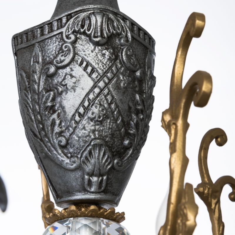 Dubai 6 lamp maroon chandelier