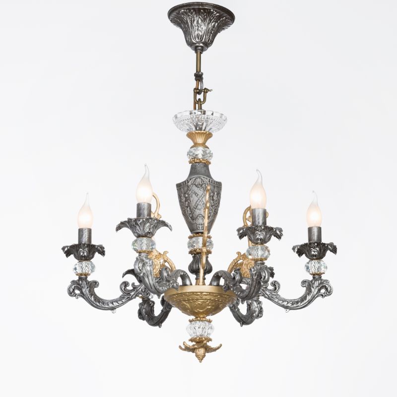 Dubai 6 lamp maroon chandelier