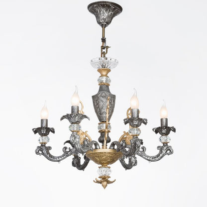 Dubai 6 lamp maroon chandelier