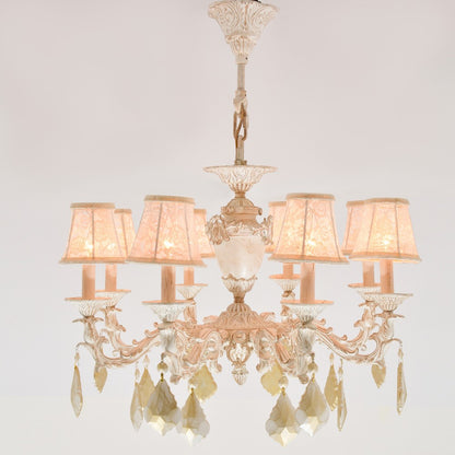 نجفة مارسيليا البيضاء ذات 8 لمبة