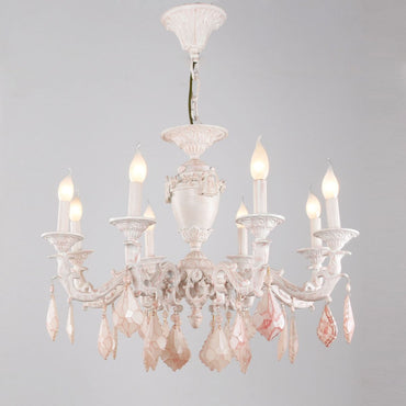 Marseille 8 Lights Whitey x Rose Chandelier