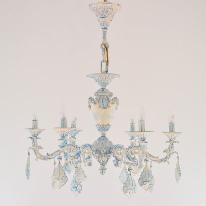 نجفة مارسيليا بستة لمبة بيضاء * زرقاء